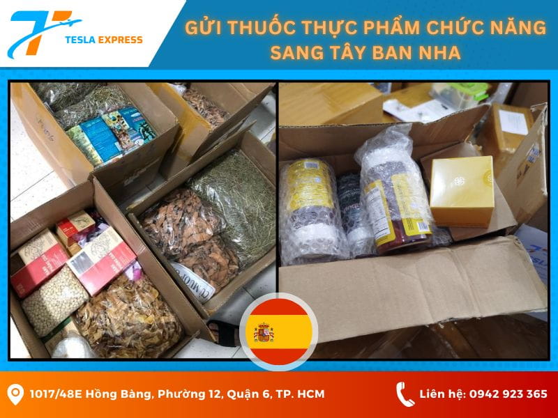 gui thuoc thuc pham chuc nang di tay ban nha