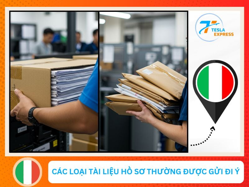 nhung loai tai lieu thuong duoc gui sang italia