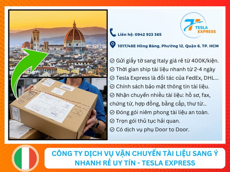 cong ty dich vu van chuyen tai lieu ho so sang y chuyen nghiep tesla express
