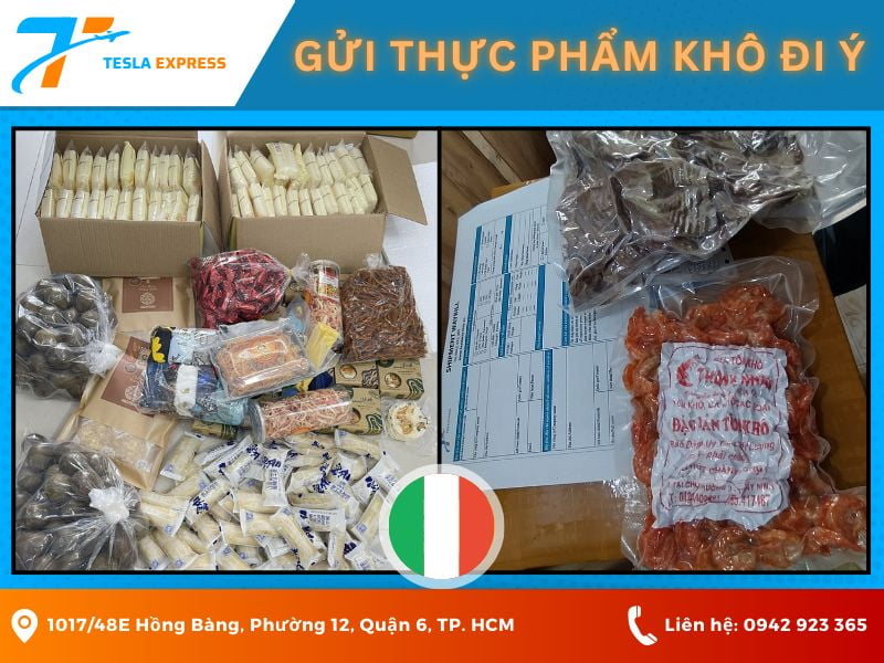 gui thuc pham kho di y