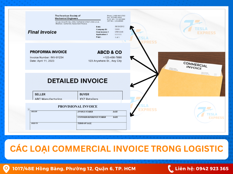 cac loai commercial invoice trong xuat nhap khau