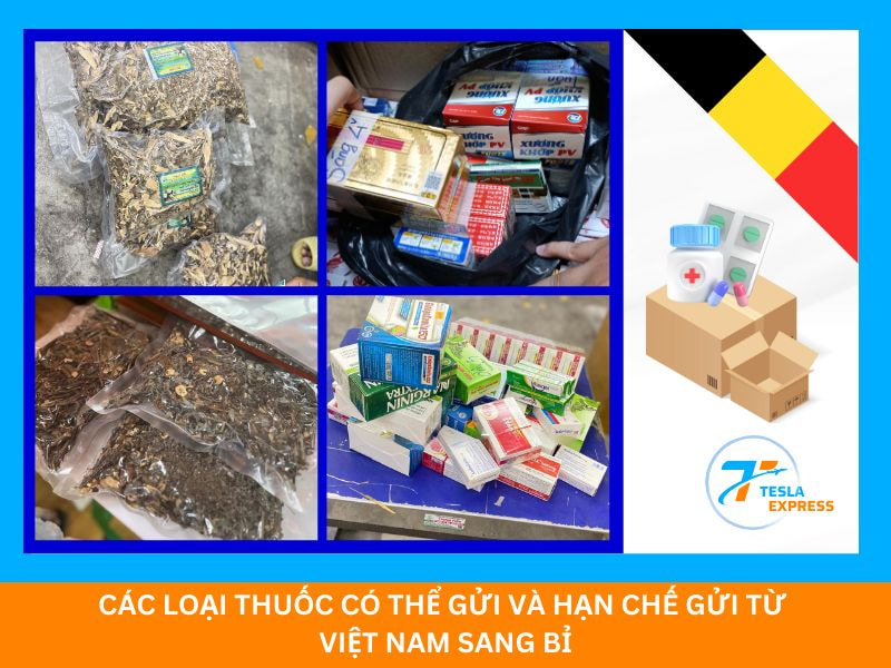 cac loai thuoc co the va khong the gui sang bi