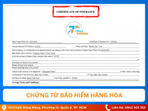 chung tu bao hiem hang hoa