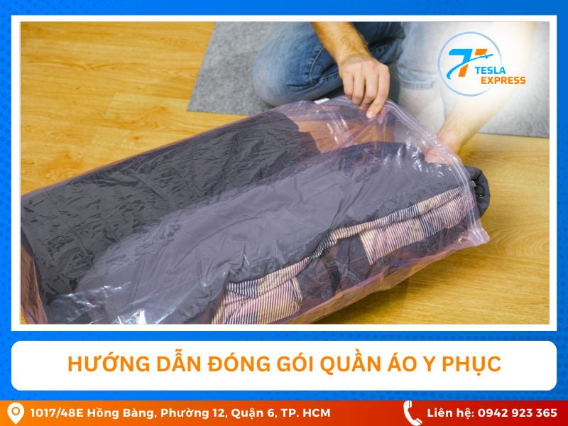 huong dan dong goi hang quan ao vai voc
