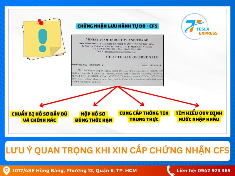 cac luu y quan trong khi xin cap giay chung nhan cfs