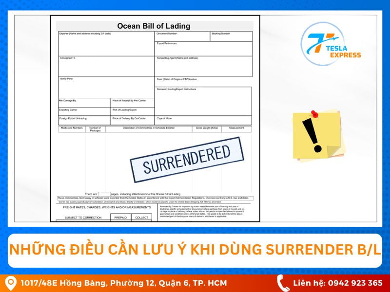 nhung dieu can luu y ve surrender bill