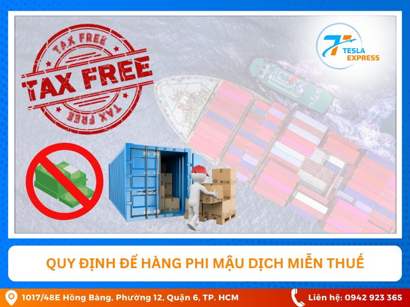 quy dinh de hang phi mau dich mien thue