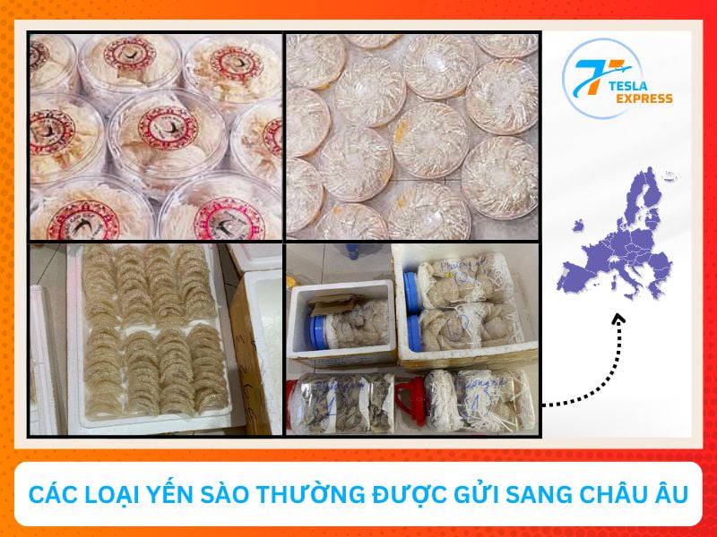 cac loai yen sao thuong duoc ship sang chau au