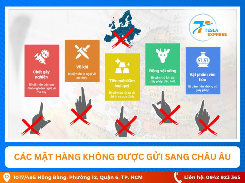 cac mat hang khong duoc gui sang chau au