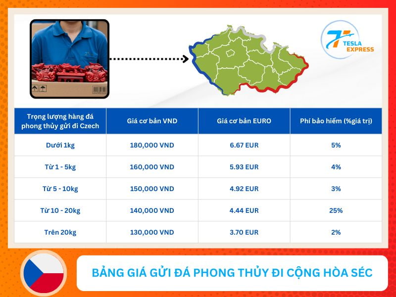 chi phi van chuyen da phong thuy di cong hoa sec gia bao nhieu