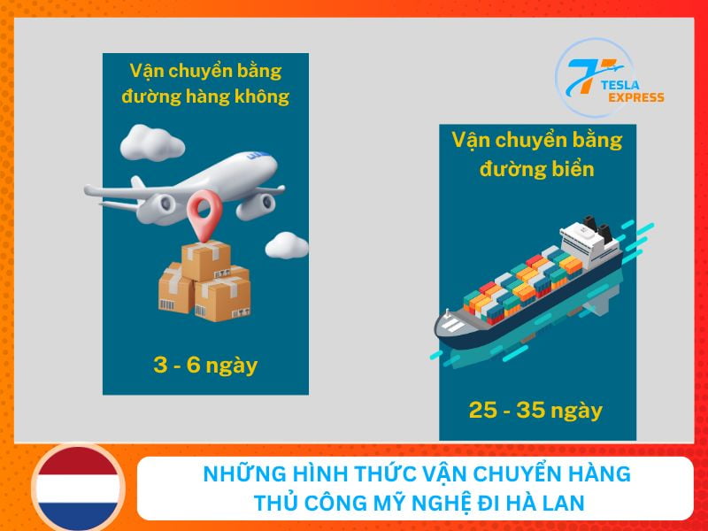 Các hình thức vận chuyển hàng thủ công sang Hà Lan