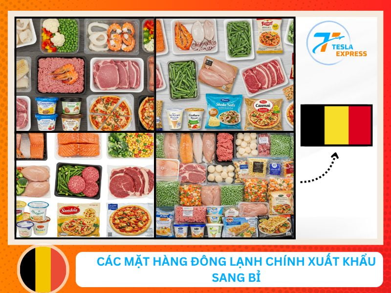 Các mặt hàng đông lạnh chính xuất khẩu sang Bỉ