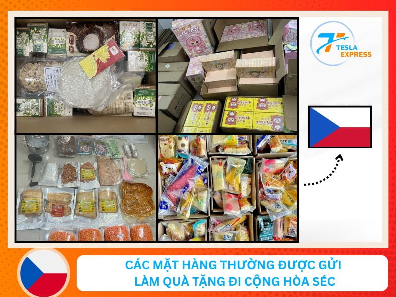 Các mặt hàng thường được gửi làm quà tặng đi Cộng Hòa Séc