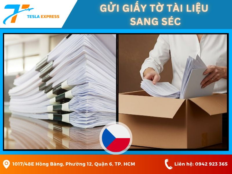 Gửi giấy tờ tài liệu sang Séc
