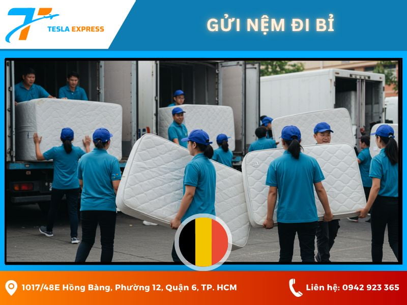 Vận chuyển nệm sang Bỉ