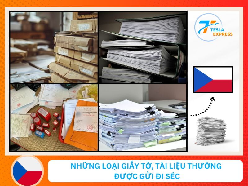 Những loại giấy tờ, tài liệu, chứng từ thường được gửi đi Séc