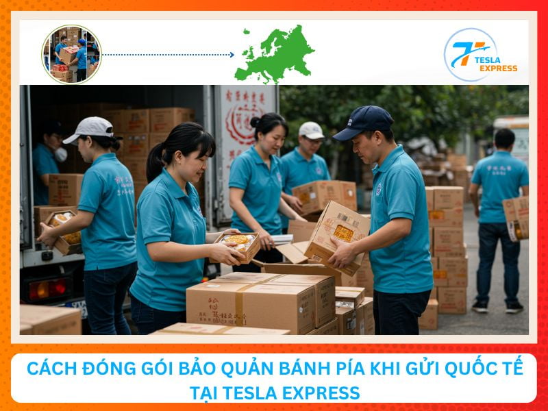 Cách đóng gói bảo quản bánh pía khi gửi quốc tế tại Tesla Express