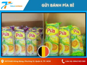 Gửi bánh pía đi Bỉ