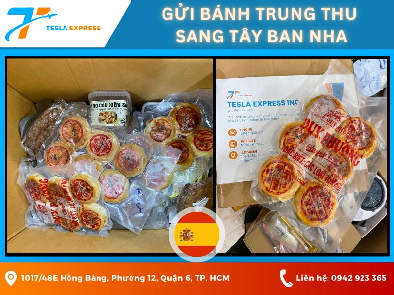 Gửi bánh trung thu sang Tây Ban Nha