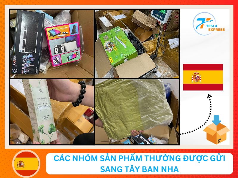 cac nhom san pham thuong duoc gui sang tay ban nha