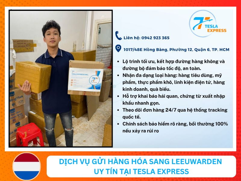 dịch vụ vận chuyển hàng hóa sang leeuwarden tại tesla express