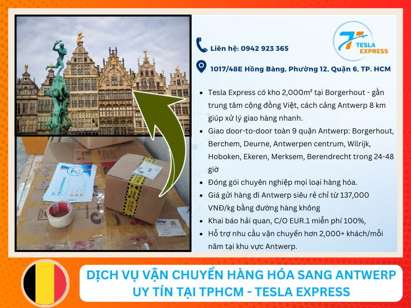 dich vu gui hang di antwerp uy tin tesla express