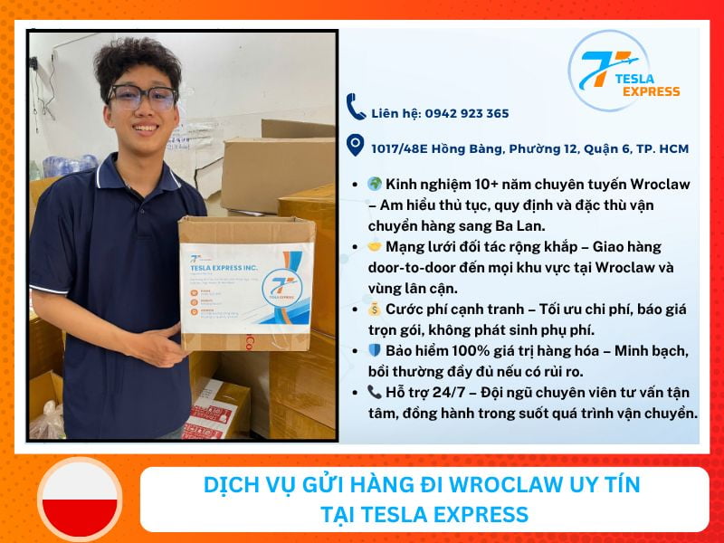 dịch vụ vận chuyển hàng hóa sang wroclaw tại teslaexpress