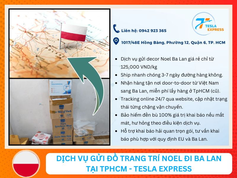 dich vu gui hang trang tri giang sinh di ba lan uy tin tesla express