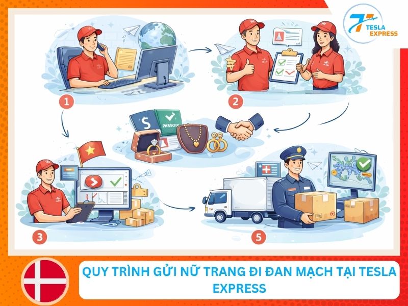 quy trinh gui trang suc tai tesla express